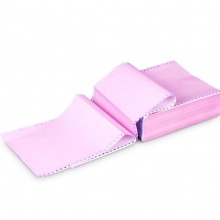 得力（deli）珊瑚海彩色电脑打印纸S241-2-1/2C二层二等分80列(不撕边 色序：白红 1000页/箱)