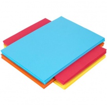 得力（deli） 7393A4 橙色彩色复印纸 80g 100张/包 单包装